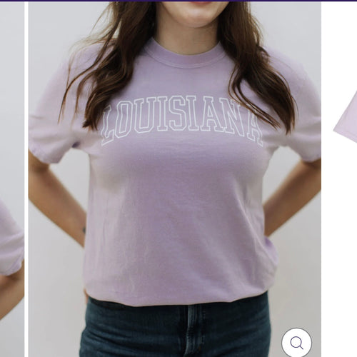 Purple Louisiana Graphic T-Shirt