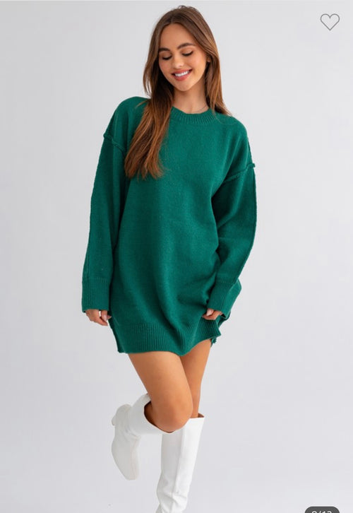 Oversized Tunic Sweater Dress