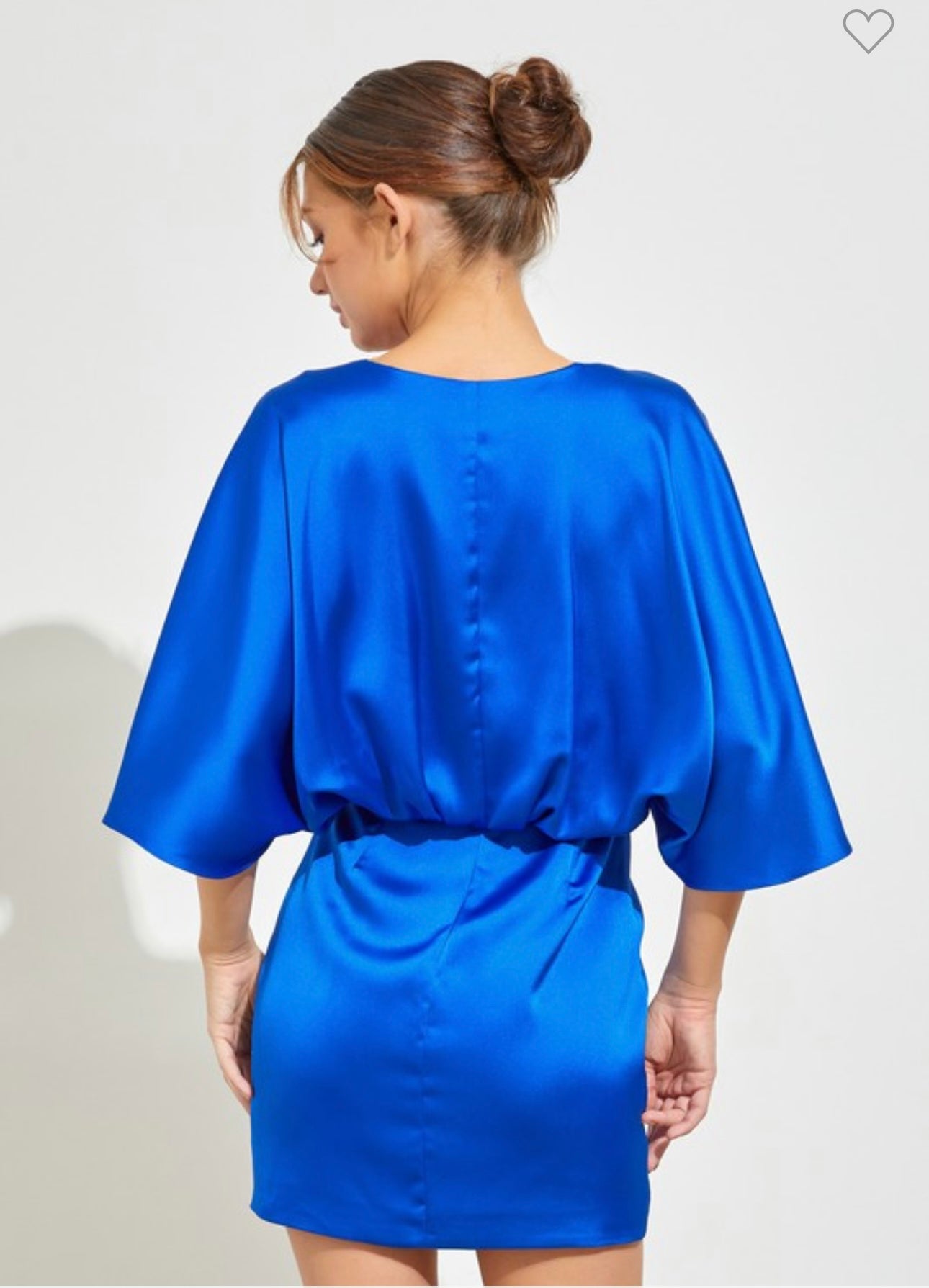Paris Blue Flutter Sleeve Dress