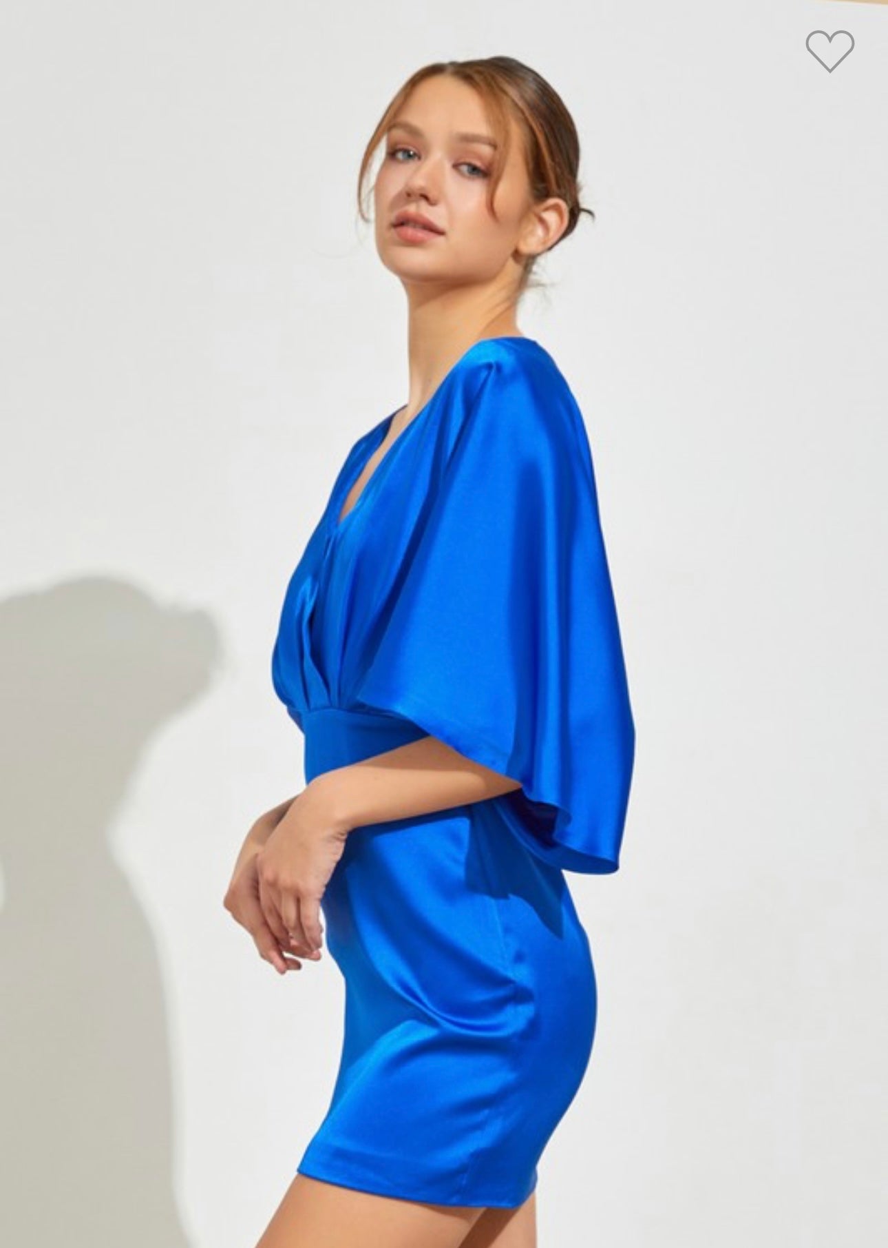 Paris Blue Flutter Sleeve Dress