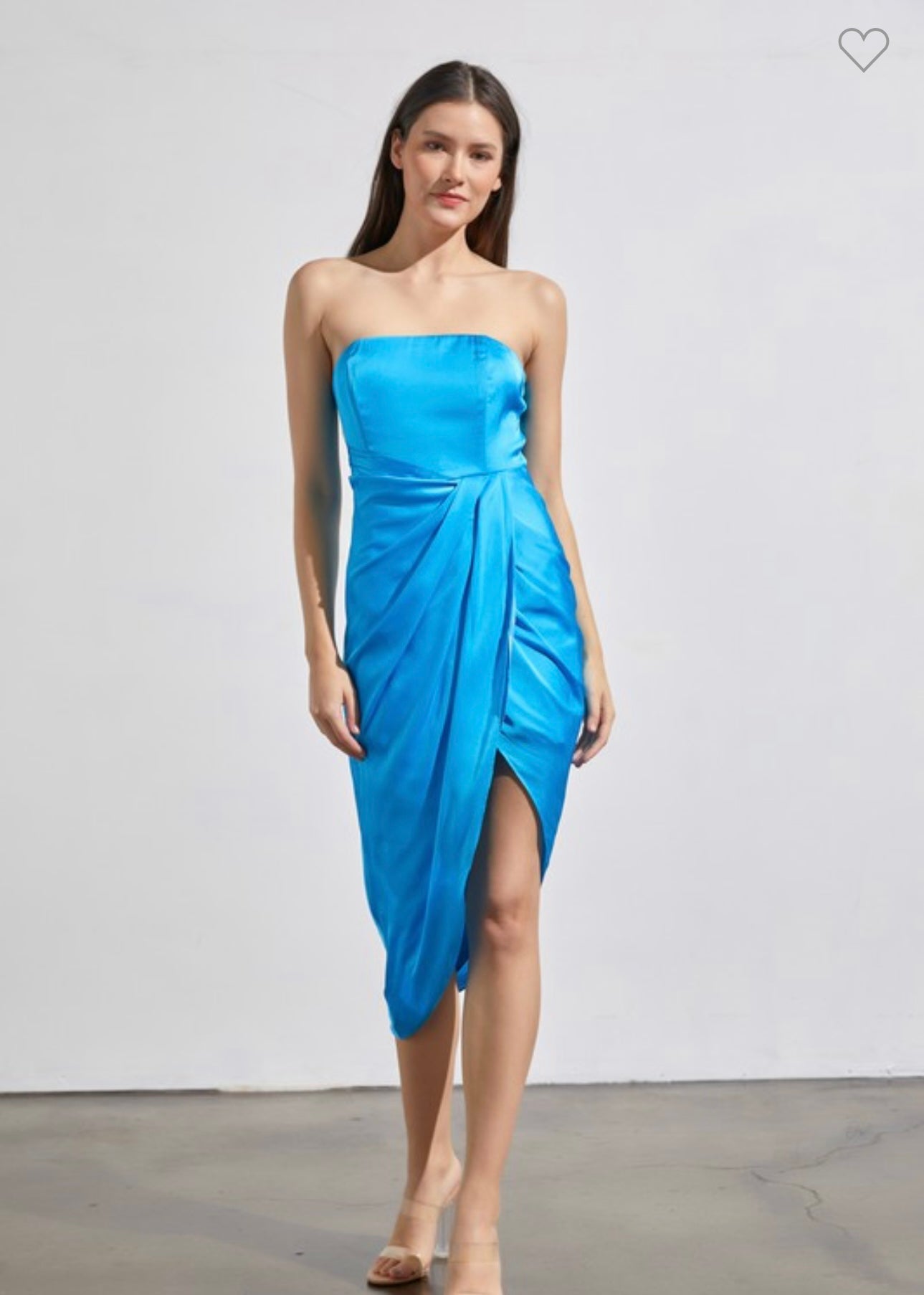 Bright Blue Tube Wrap Dress