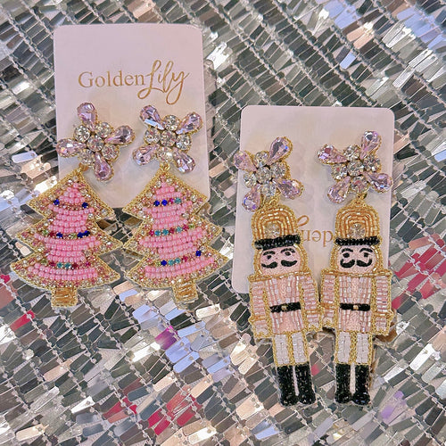 Golden Lily Nutcracker Earrings