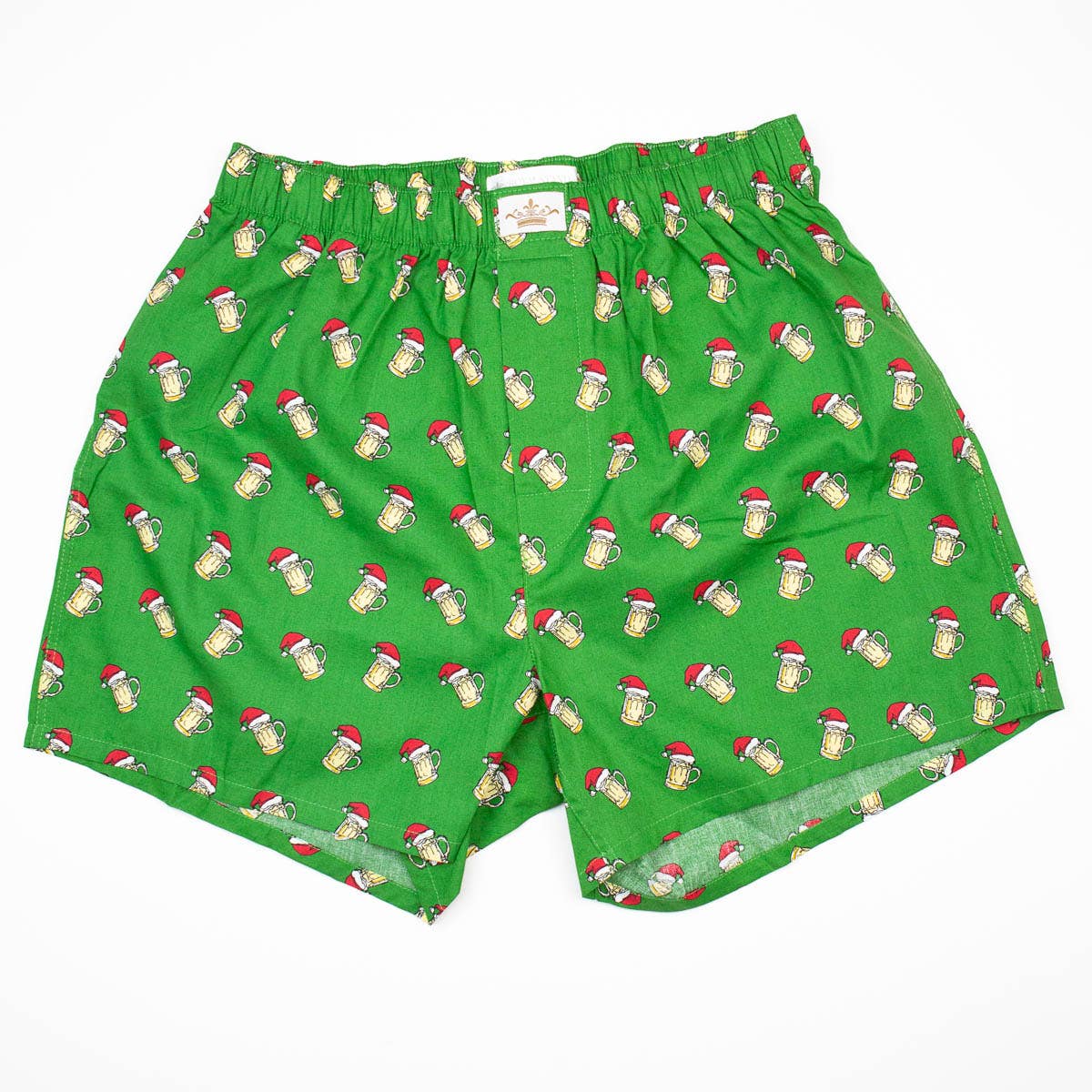 Men's Christmas Beer Cheers Boxers   Green/Red/Yellow   -Asst.: Small