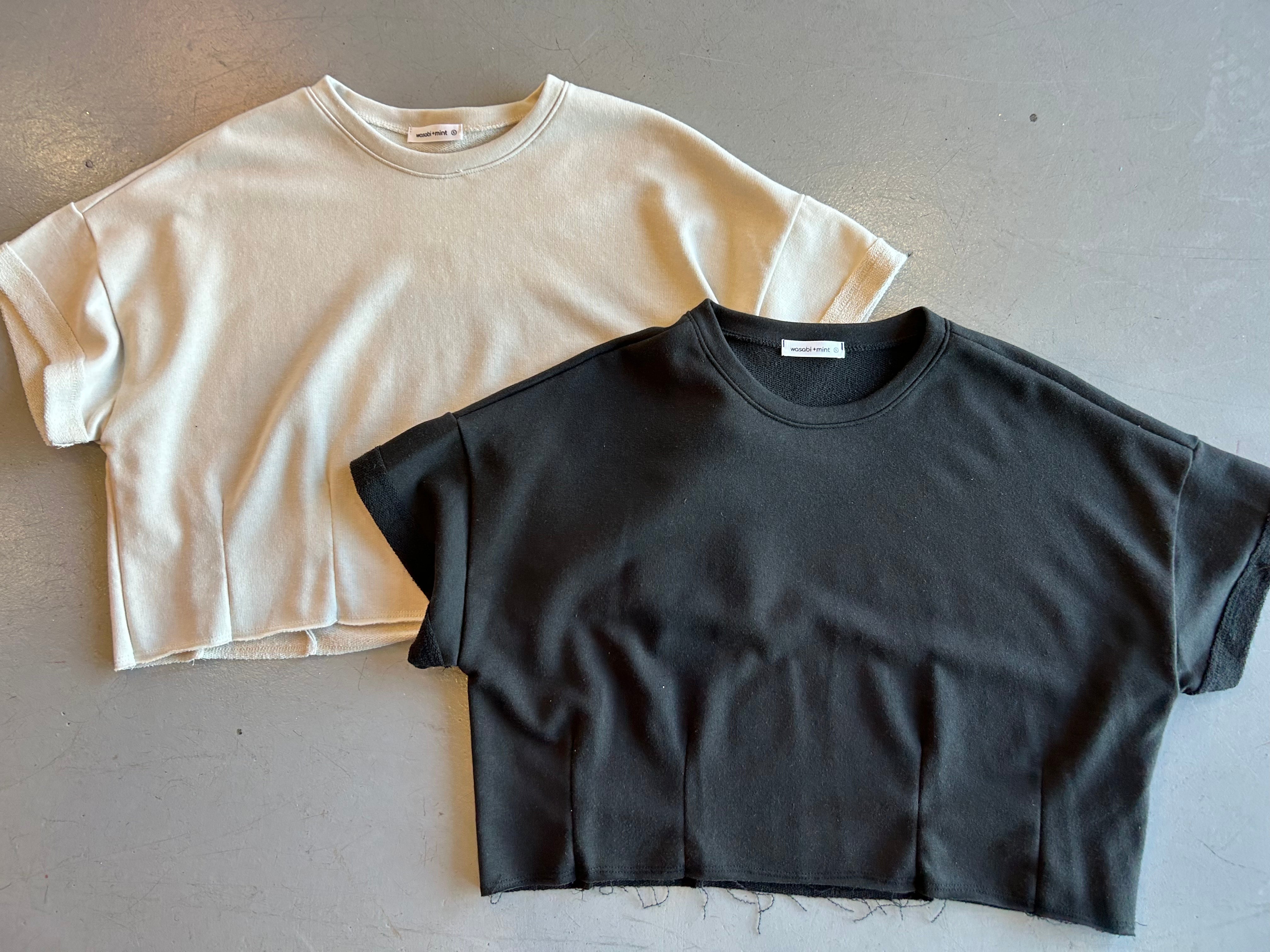 Basic Cropped Sweatshirt W/ Darts
