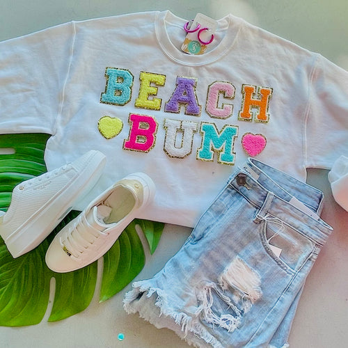 Custom Beach Bum Crewneck Sweatshirt
