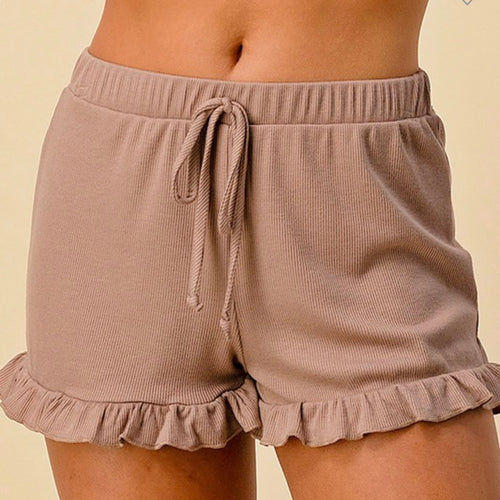 Ruffle Bottom Lounge Shorts