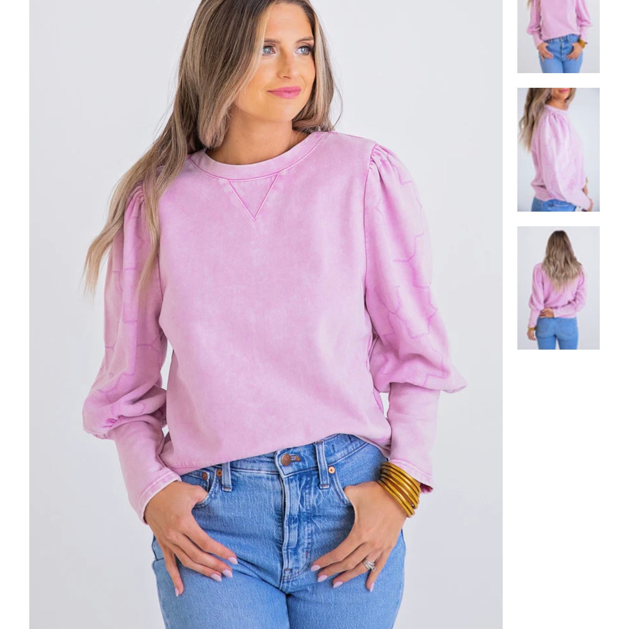 Karlie French Terry Stitch Sweatshirt